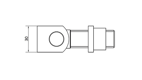 Комплектующие для распашных ворот Петля CAME H 18 регулируемая с гайкой, 42-68 мм, М18, приваривание в Джанкое
